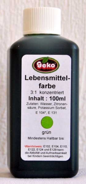 "GEKO" Lebensmittelfarbe, flüssig (grün) 100ml